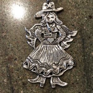 Marcie USA Collectible Pewter VINTAGE Angel necklace jewelry